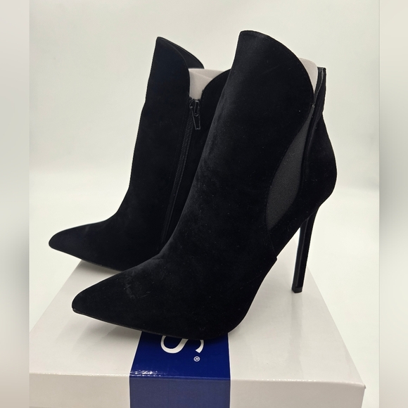 New VENUS Black Heeled Boots with Stiletto Heel - Picture 1 of 9